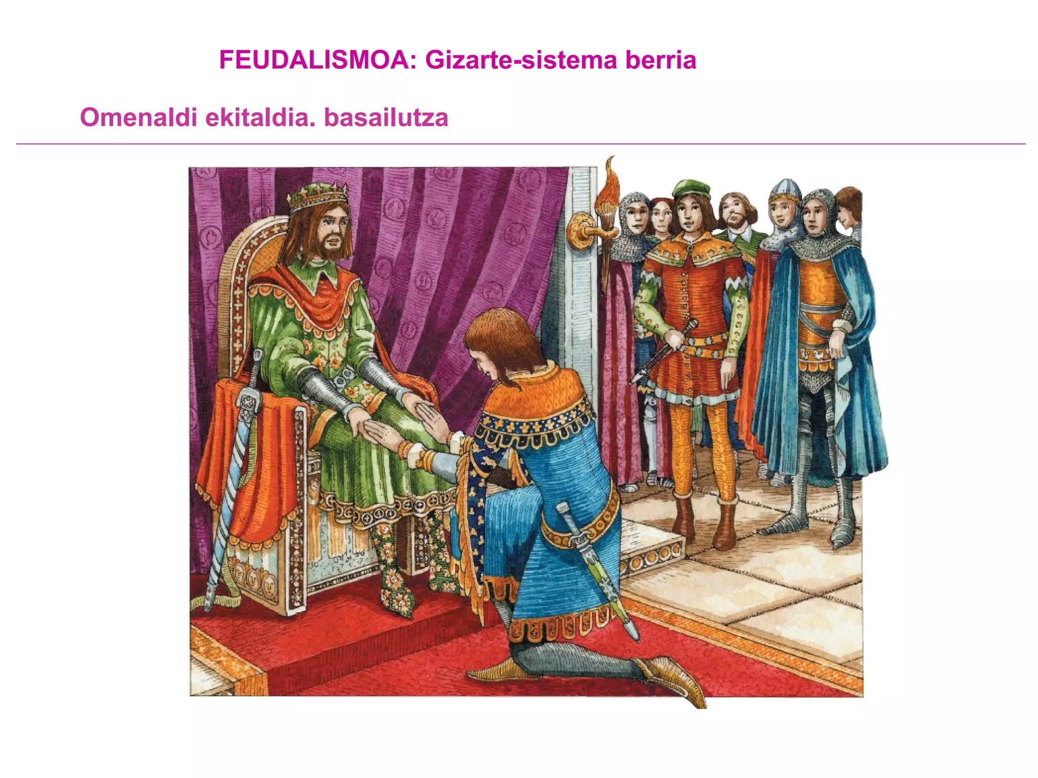 Omenaldi ekitaldia. basailutza FEUDALISMOA: Gizarte-sistema berria 