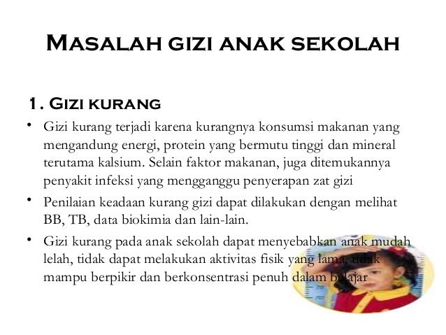 Gizi balita anak sekolah