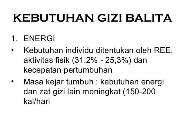 Gizi balita anak sekolah