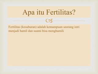 Gizi dan fertilitas | PPTX