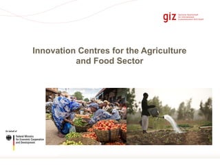 Seite 1
Innovation Centres for the Agriculture
and Food Sector
 