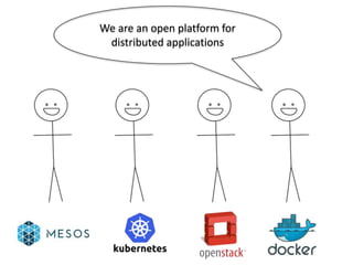We are an open platform for
distributed applications
 