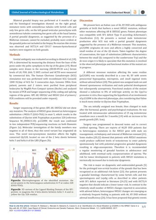 Identification of a Novel Mutation (p.G328W) in the NR5A1 Gene in a Boy ...