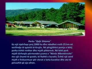 Gjeografi: "Zonat e mbrojtura natyrore"
