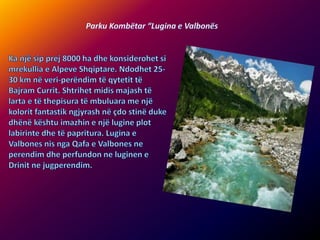 Gjeografi: "Zonat e mbrojtura natyrore"