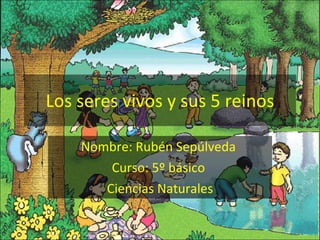 Los seres vivos y sus 5 reinos Nombre: Rubén Sepúlveda  Curso: 5º básico  Ciencias Naturales 
