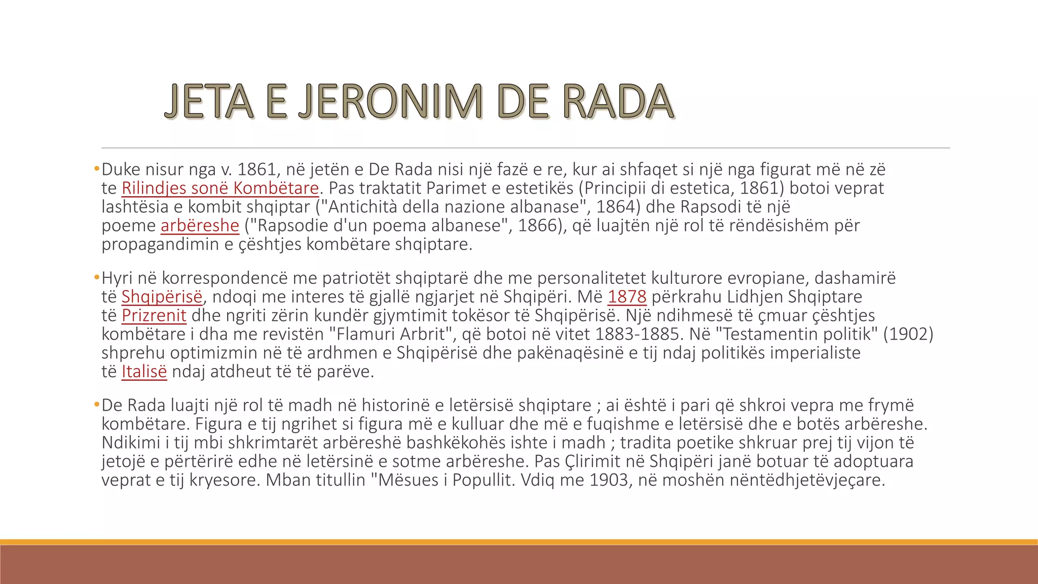 Letersia shqiptare e rilindjes Gjuhe Shqipe | PPTX
