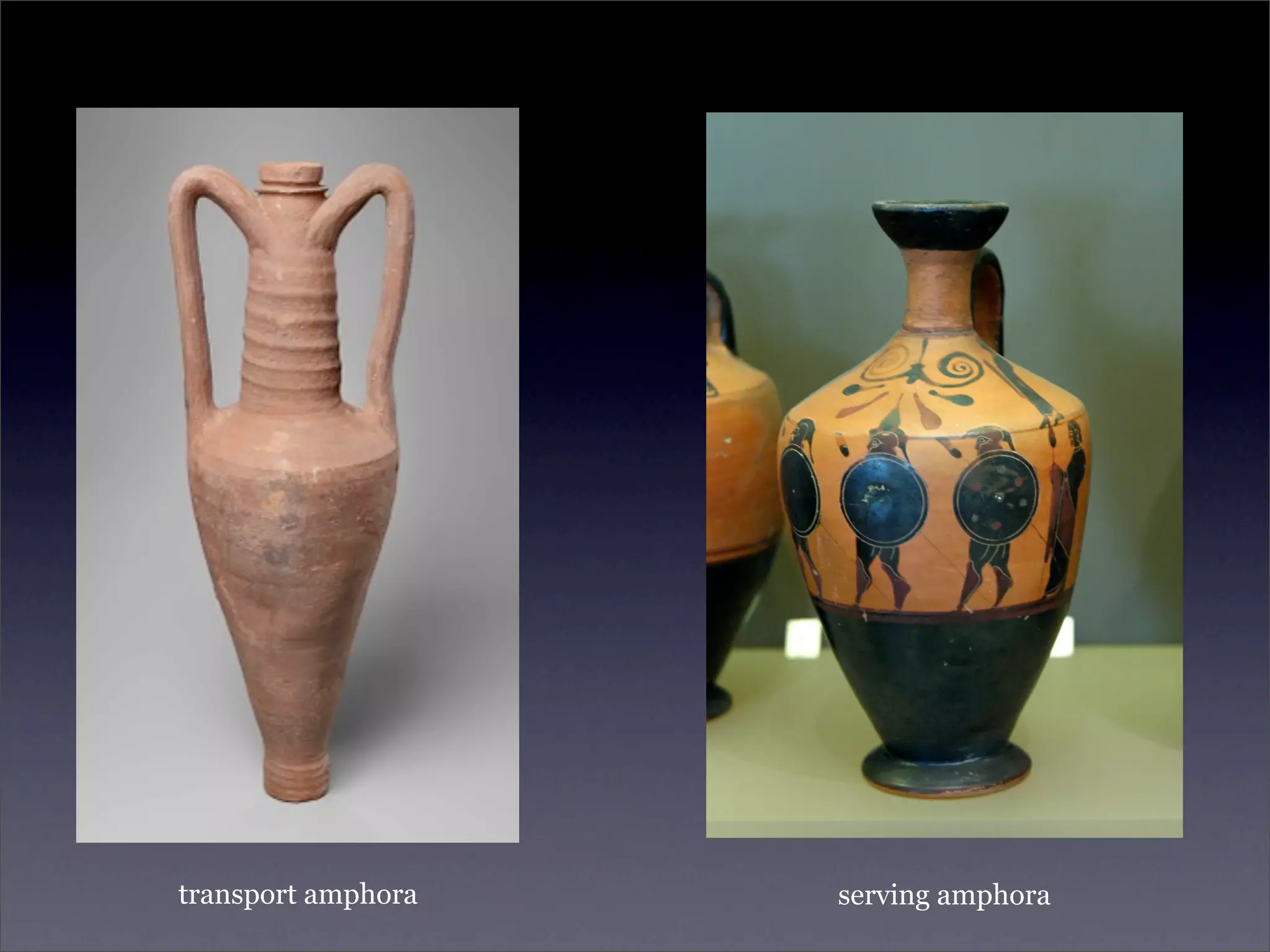 transport amphora   serving amphora
 