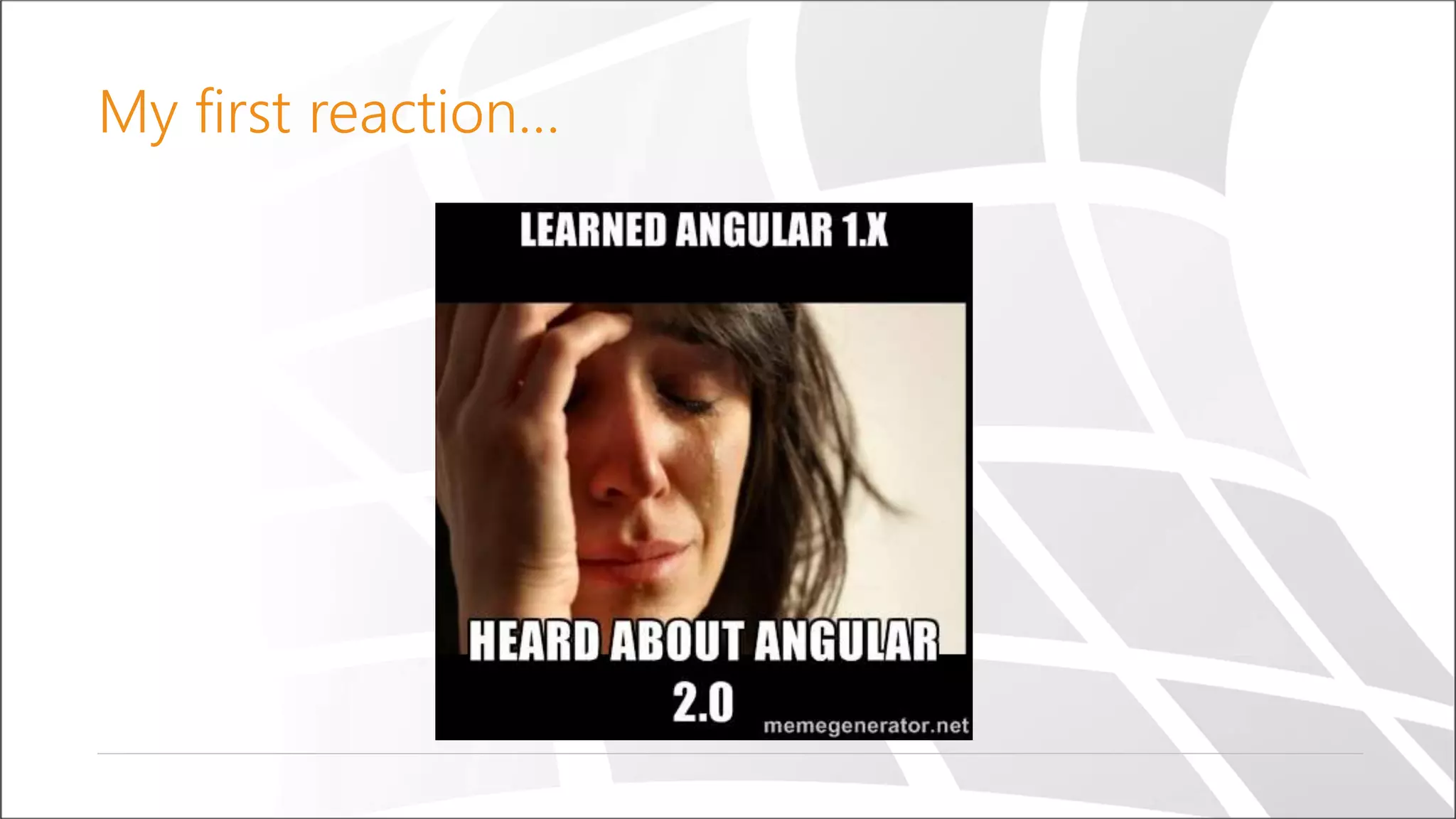 My first reaction…
 