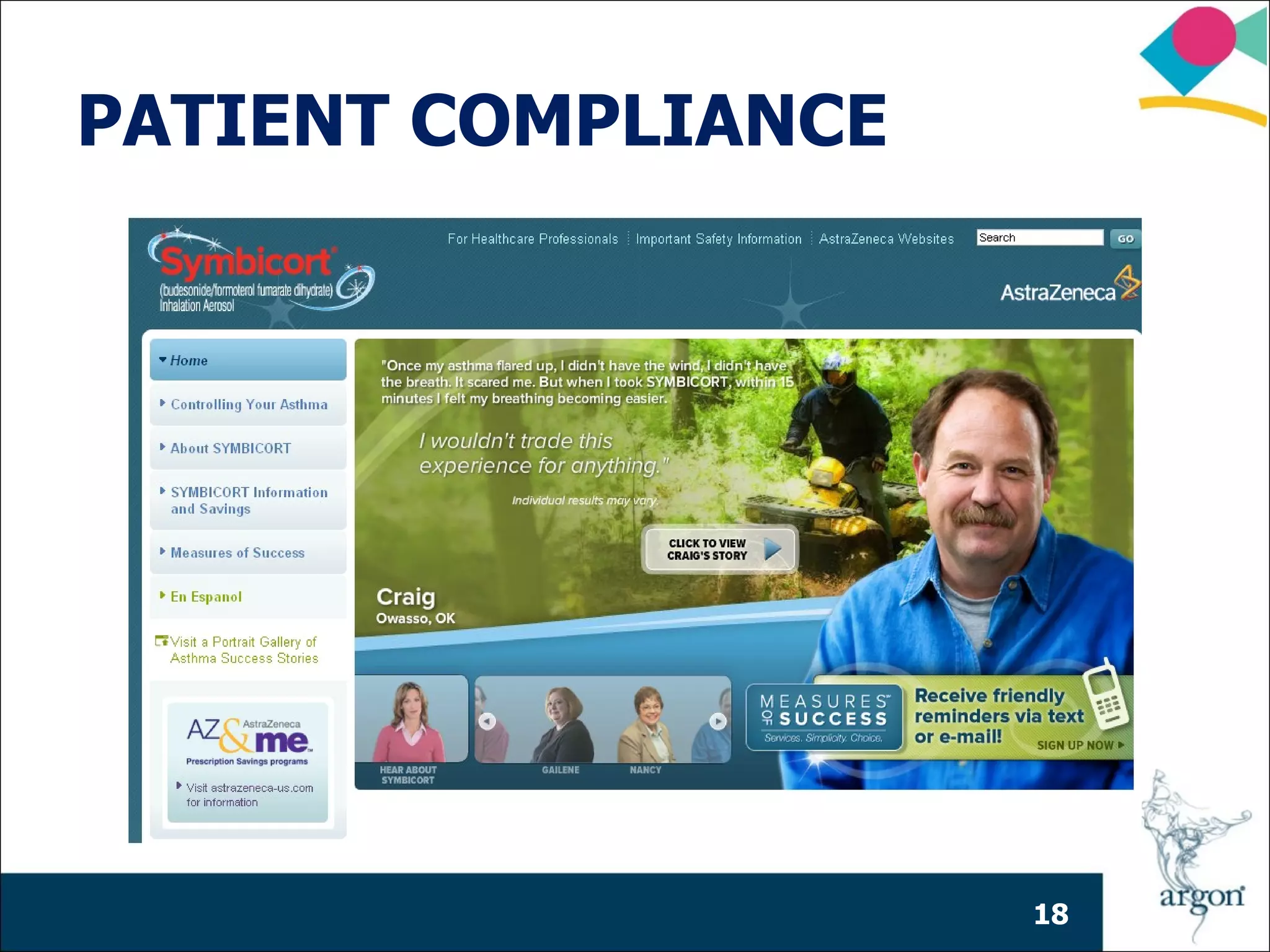 PATIENT COMPLIANCE




                     18
 