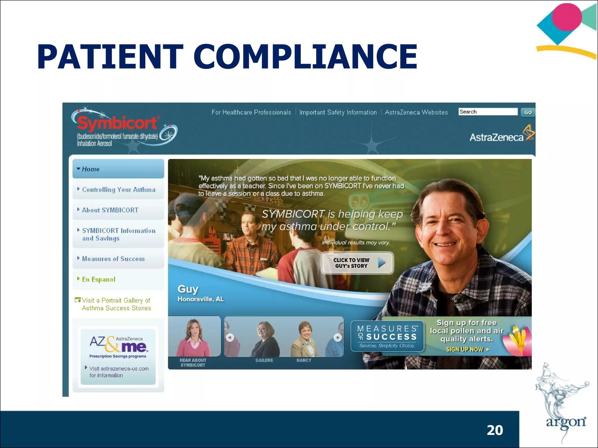 PATIENT COMPLIANCE




                     20
 