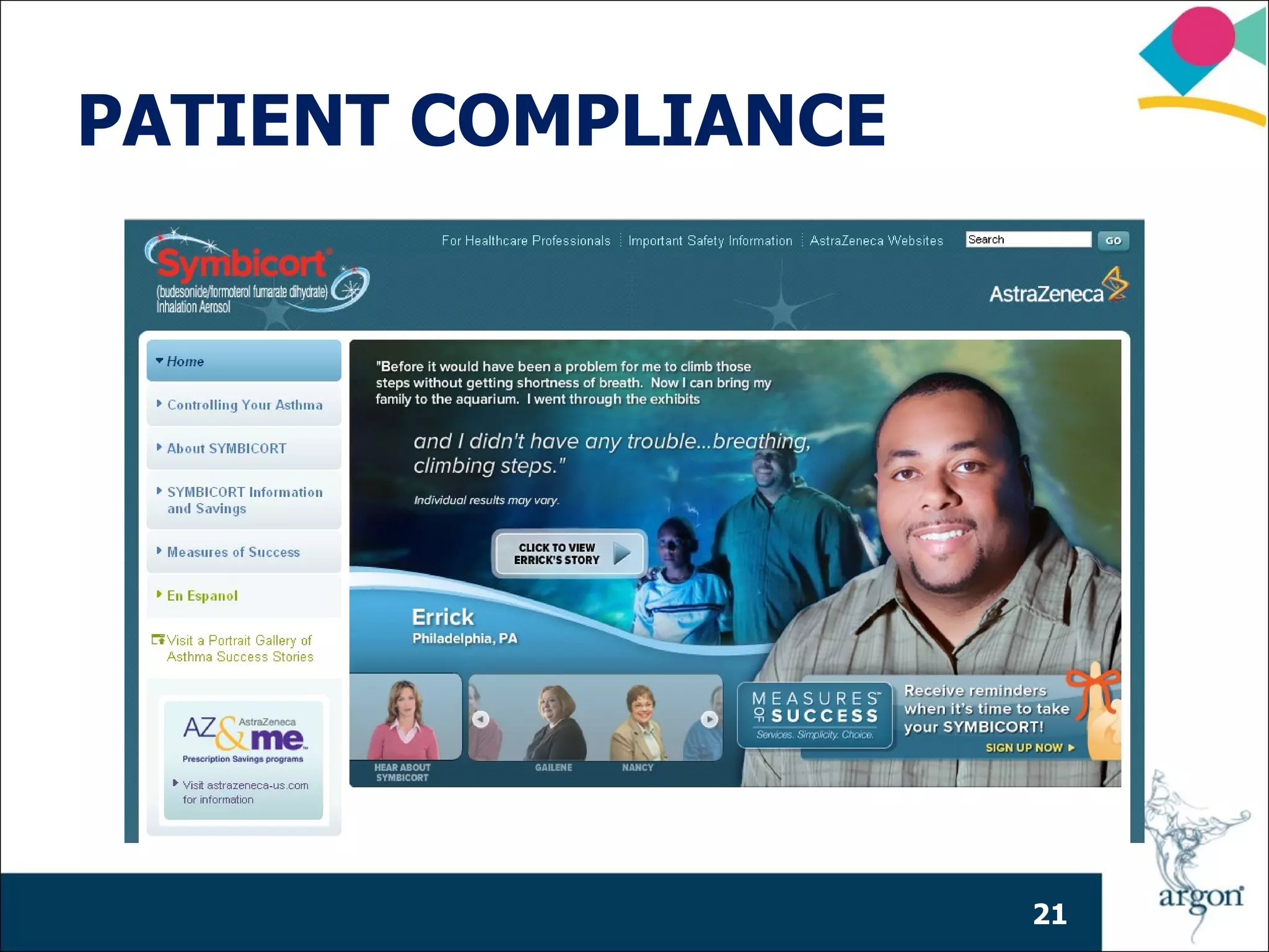 PATIENT COMPLIANCE




                     21
 