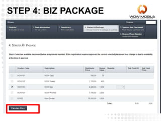 STEP 4: BIZ PACKAGE
 