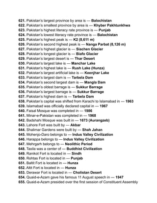 Pakistan R 644 GK PAKISTAN.pdf, general knowledge of Pakistan | PDF