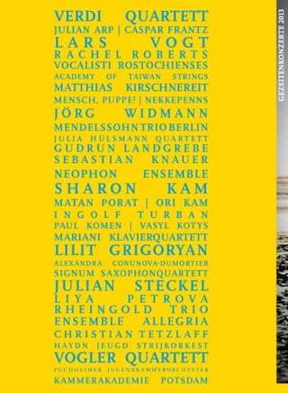 Gezeitenkonzerte | Programm 2013