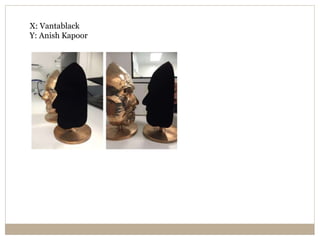 X: Vantablack
Y: Anish Kapoor
 