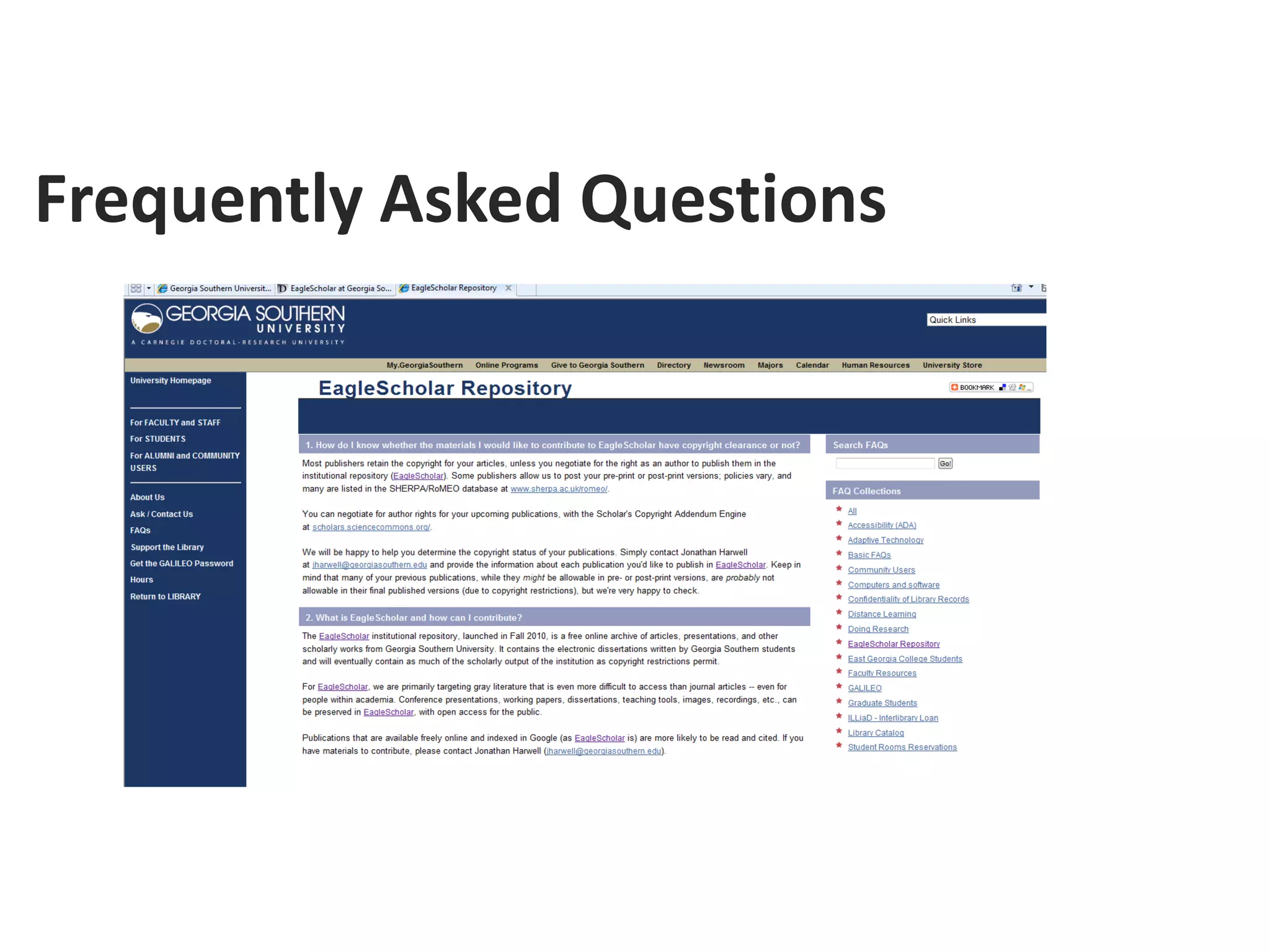 Frequently Asked Questions
 