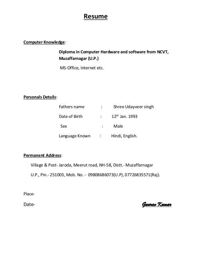 computer knowledge resumes urgup kapook co
