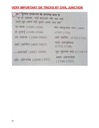 VERY IMPORTANT GK TRICKS BY CIVIL JUNCTION
41
 