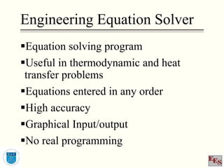 Modelling of a cooling tower in EES | PPTX