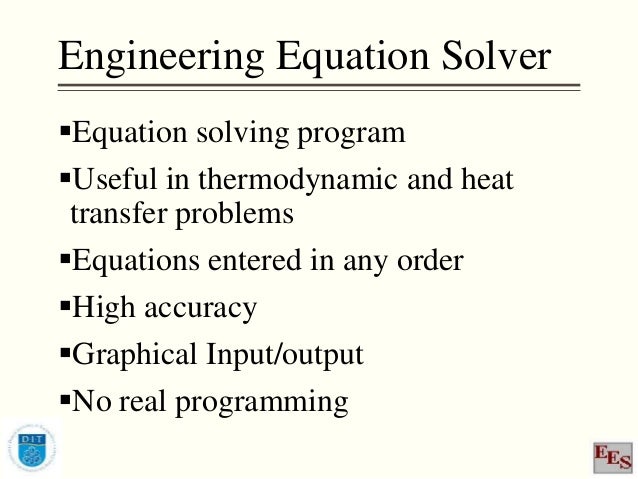 Engineering Equation Solver Software