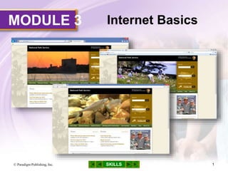 MODULE 3
SKILLS
Internet Basics
© Paradigm Publishing, Inc. 1
 