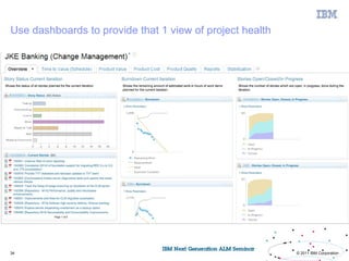 Use dashboards to provide that 1 view of project health




34                                                        © 2011 IBM Corporation
 