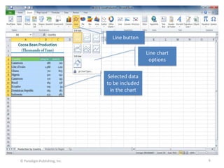 Line button
Line chart
options
Selected data
to be included
in the chart

© Paradigm Publishing, Inc.

6

 