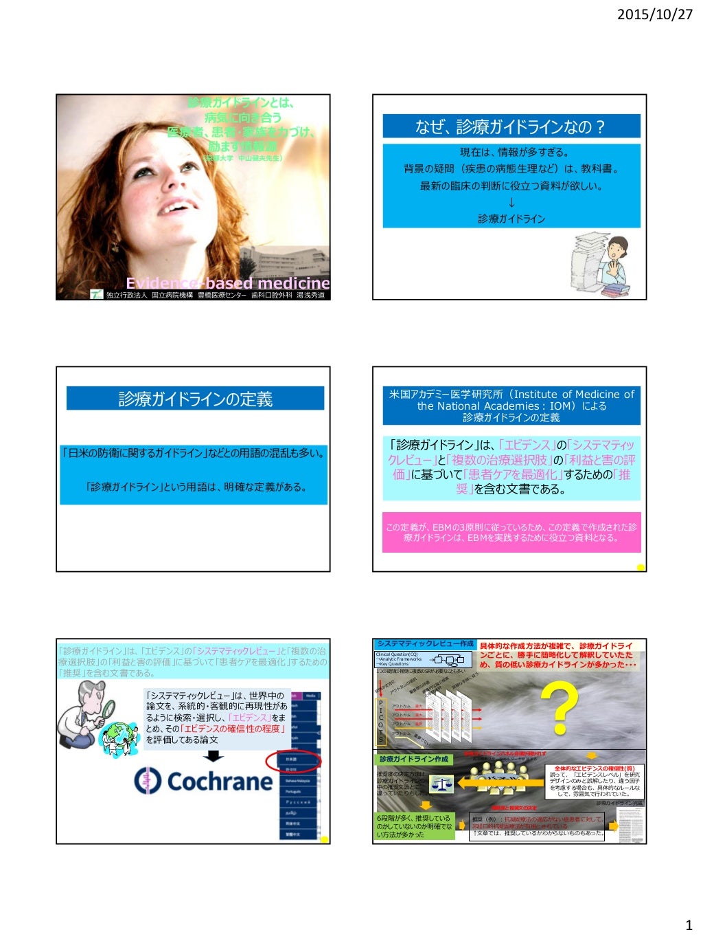 診療ガイドラインとは：EBMの3原則より概念を理解する 6枚