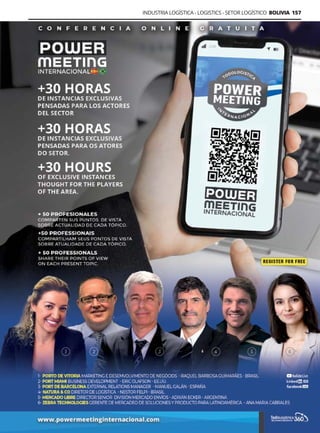 Guía Logística y de Comercio Exterior XVIII - 2021 - 2022 - www.guialogistica.info
INDUSTRIA LOGÍSTICA - LOGISTICS - SETOR LOGÍSTICO BOLIVIA 157
 