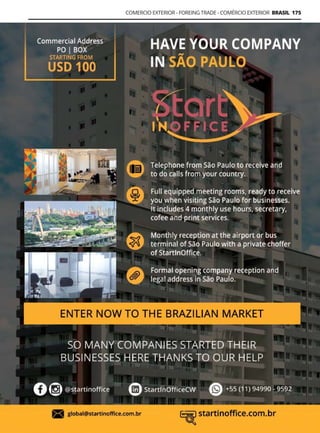 Guía Logística y de Comercio Exterior XVIII - 2021 - 2022 - www.guialogistica.info
COMERCIO EXTERIOR - FOREING TRADE - COMÉRCIO EXTERIOR BRASIL 175
STARTINOFFICE
 