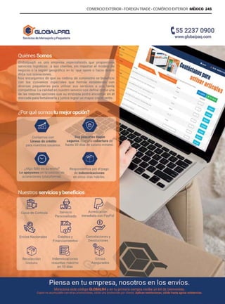 Guía Logística y de Comercio Exterior XVIII - 2021 - 2022 - www.guialogistica.info
COMERCIO EXTERIOR - FOREIGN TRADE - COMÉRCIO EXTERIOR MÉXICO 245
 