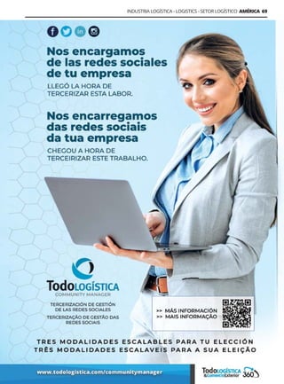 INDUSTRIA LOGÍSTICA - LOGISTICS - SETOR LOGÍSTICO AMÉRICA 69
Guía Logística y de Comercio Exterior 2021-2022 - www.guialogistica.info
 
