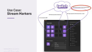 TwitchCon 2018 San Jose, California
Use Case:
Stream Markers
 