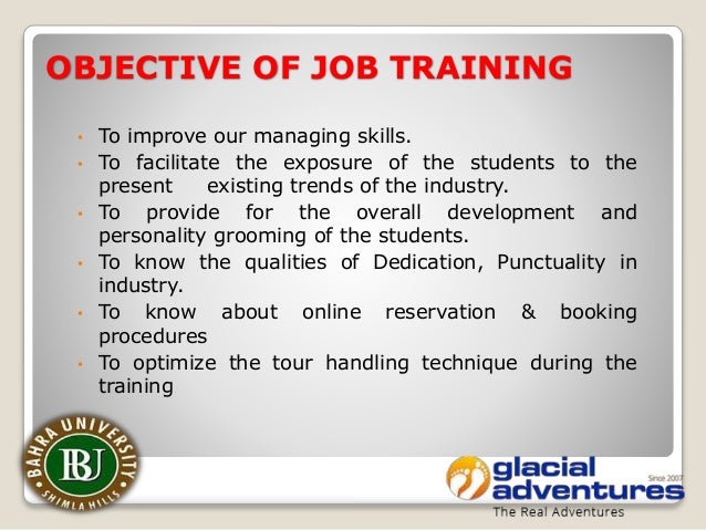 on job training objectives