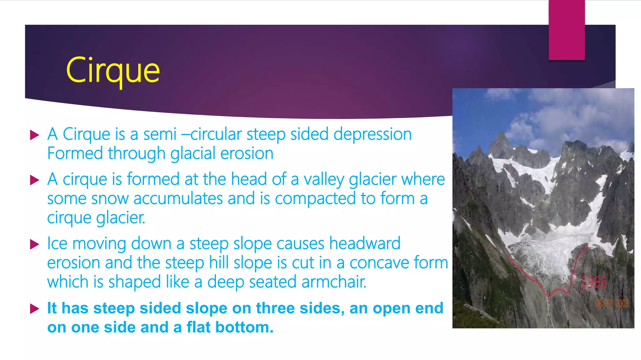 Landforms associated with Glacier | PPTX