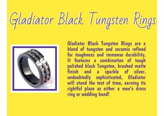 Gladiator Black Tungsten Ring