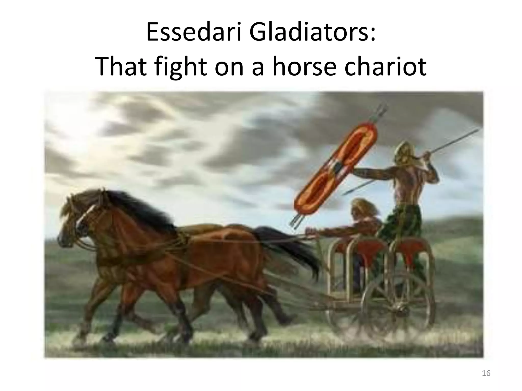 Essedari Gladiators:That fight on a horse chariot16