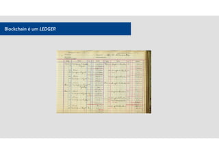 Blockchain é um LEDGER
 