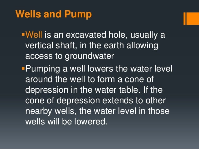 groundwater how did this cone of depression in the groundwater form