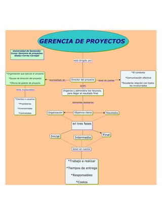 Mapa conceptual Gerencia de proyectos