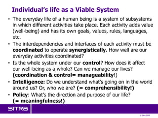 Physiologicalneeds  (thirst, hunger,…)RESOURCES AND CAPABILITIES - Income & wealth- Knowledge & skills - Physical & mentalhealth - Social capital - Information- Time- Politicalpower- Naturalresources