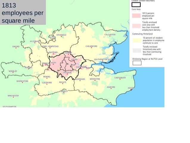 the true size of london londons functional urban region london size