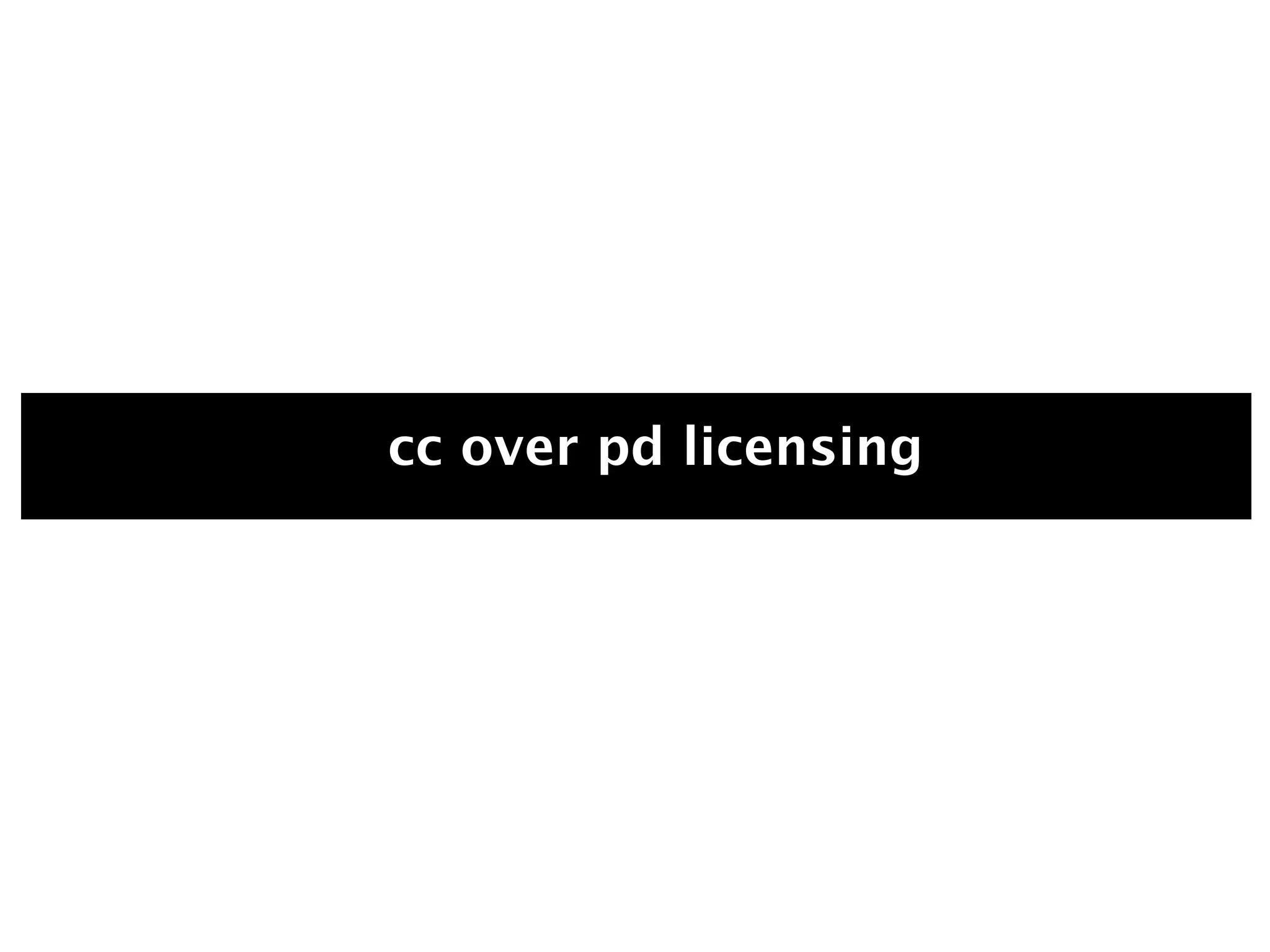 cc over pd licensing