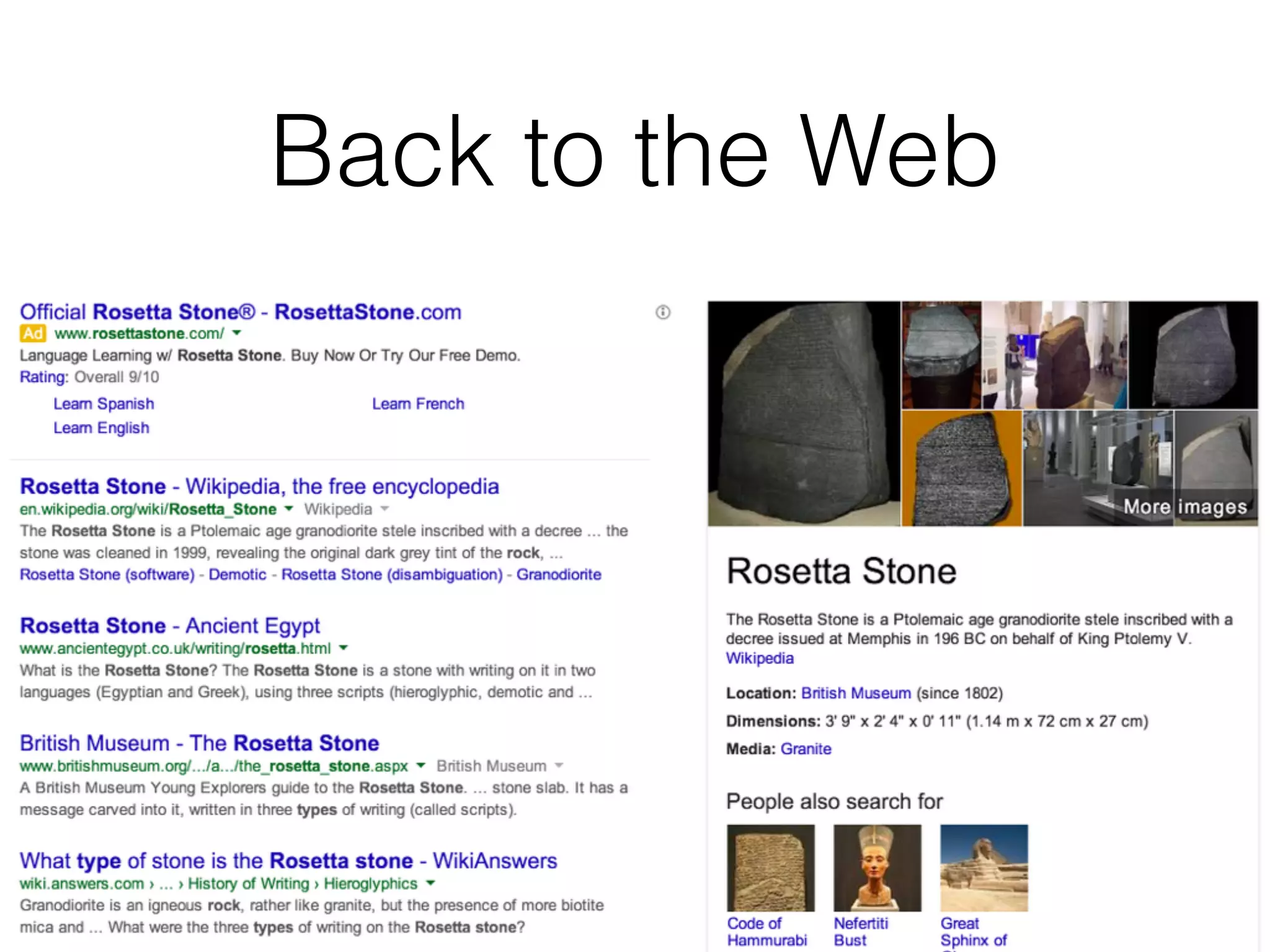 Back to the Web
 