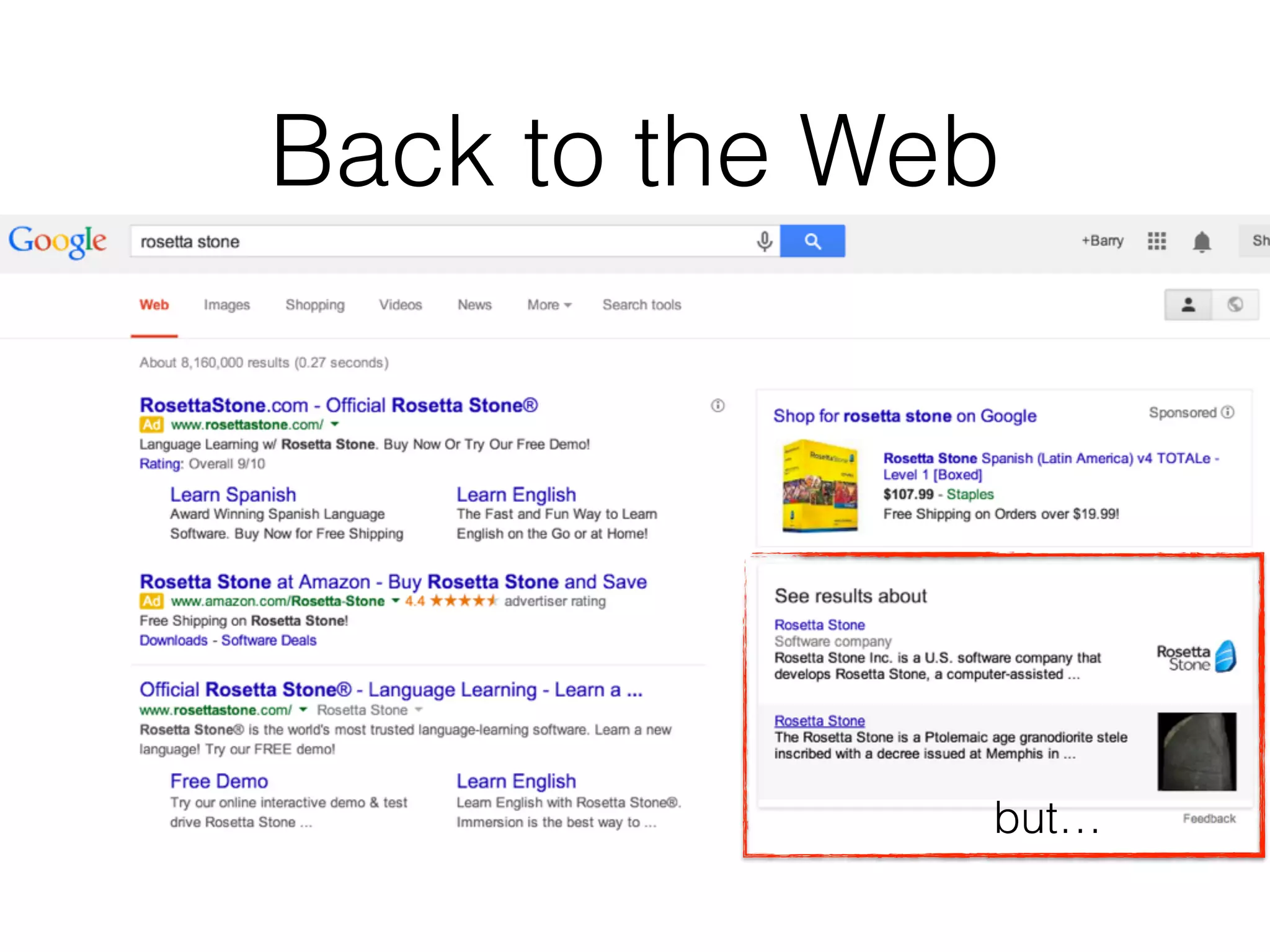 Back to the Web
but…
 