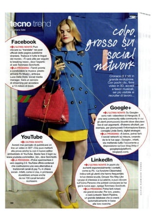 Intervista Glamour Febbraio 2012 "Techno Trend - Colpo grosso sui Social Network"