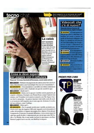 Intervista Glamour Marzo 2012 "Cosa si deve sapere per pagare con il cellulare"