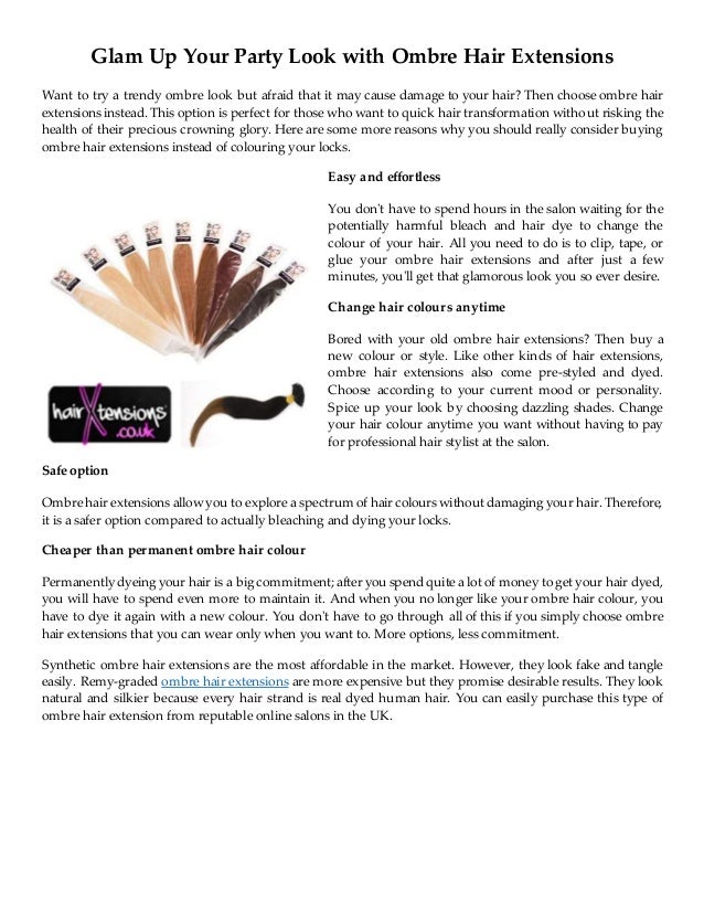Glam Up Your Party Look With Ombre Hair Extensions