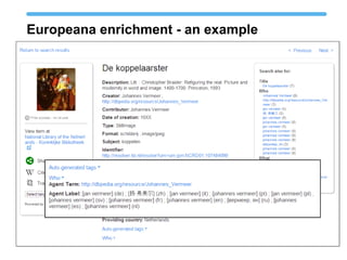 Europeana enrichment - an example
 